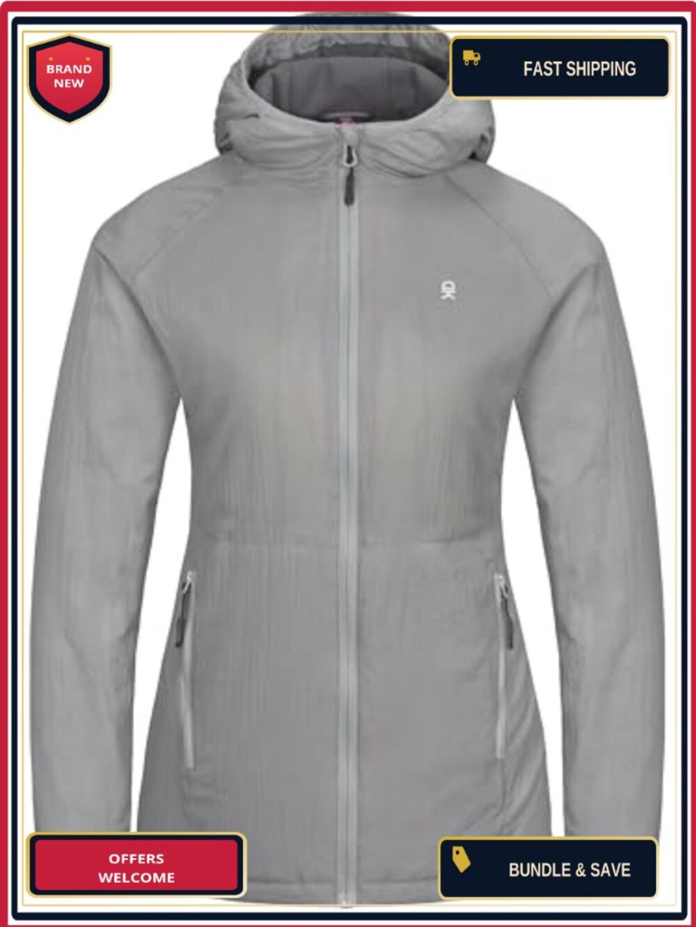 Women's Lightweight Insulated Hooded Windproof Winter Coat